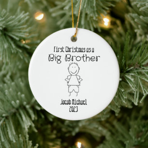Décoration En Céramique "Premier Noël en Big Brother"