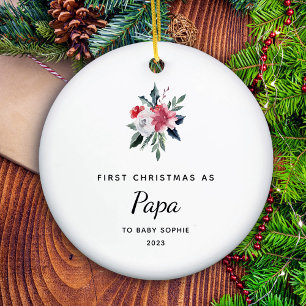 Décoration En Céramique Premier Noël en Papa   Simple et élégant