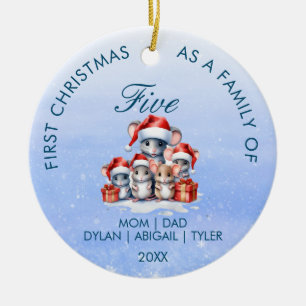Décoration En Céramique Premier Noël en tant qu'ornement du cercle familia
