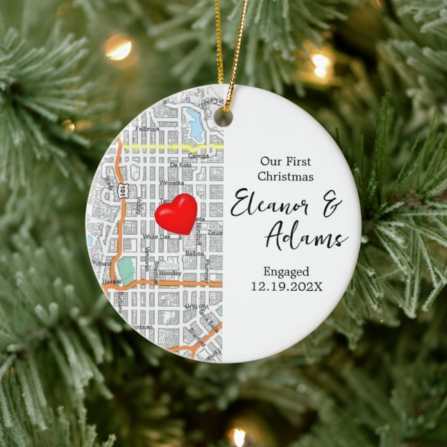 Décoration En Céramique Premier Noël engagé Carte Keepsaké Cadeau (Arbre)