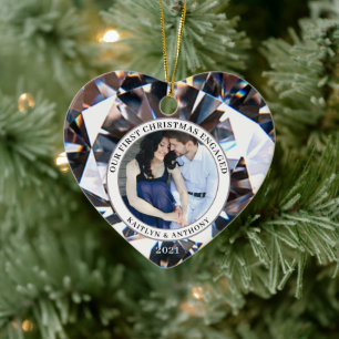 Décoration En Céramique PREMIER NOËL ENGAGÉ Diamond Heart 2 Photo