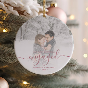 Décoration En Céramique Premier Noël Engagé Photo Dusty Script Rose