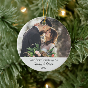 Décoration En Céramique Premier Noël Marié en tant qu'ornement en céramiqu