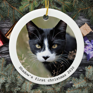 Décoration En Céramique Premier Noël Personnalisé Animaux de Compagnie Cha