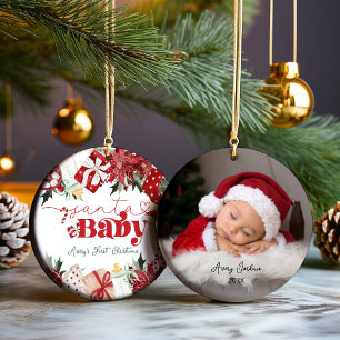 Décoration En Céramique Premier Noël personnalisé du bébé