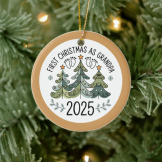 Décoration En Céramique Premier Noël personnalisé en tant que grand-père