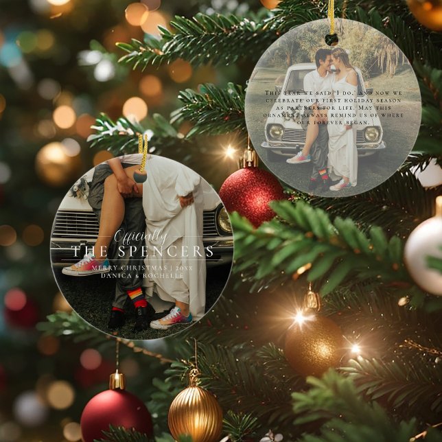 Décoration En Céramique Premier Noël | Photo personnalisée (Créateur téléchargé)