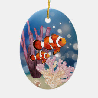 Décoration En Céramique Premier poisson clown de Noël pour bébé personnali