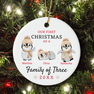 Décoration En Céramique Première famille de Noël des trois
