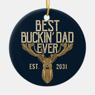 Décoration En Céramique Première Fête des pères Meilleur Buckin Papa Jamai