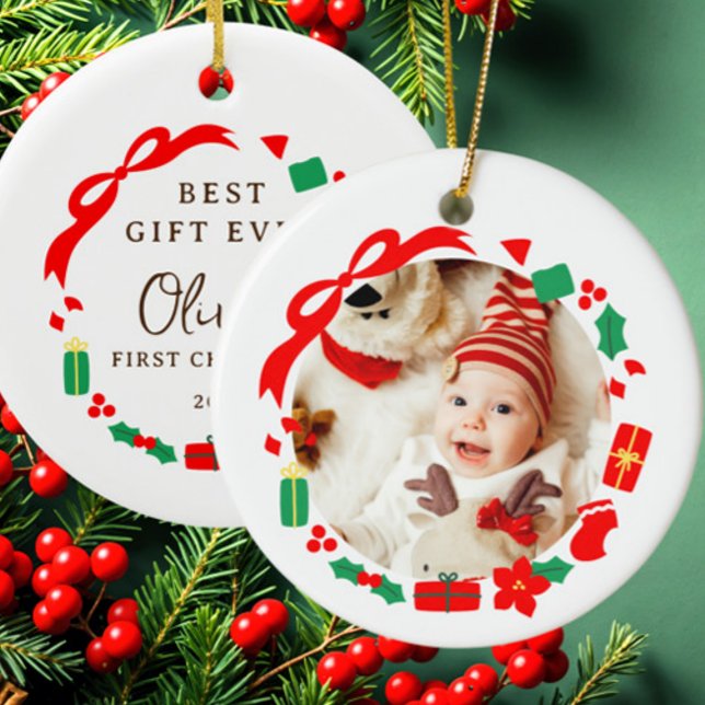 Décoration En Céramique Première Fille Cadeau Noël (Créateur téléchargé)