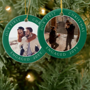 Décoration En Céramique Première photo de Noël engagée
