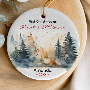 Décoration En Céramique Première tante de Noël et oncle mignon