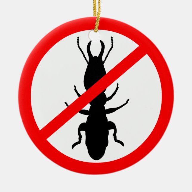 Décoration En Céramique Prenez garde des termites (Devant)