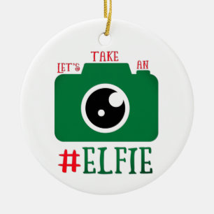 Décoration En Céramique Prenons un Elfie Père Noël Cam drôle Noël