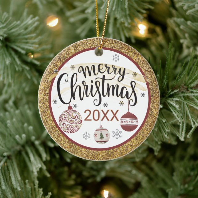 Décoration En Céramique Pretty Paisley Custom  Christmas Ornament (Arbre)