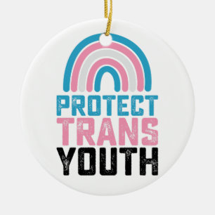 Décoration En Céramique Pride LGBT Protéger les jeunes transgenres transge