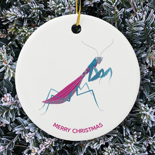 Décoration En Céramique Prier Mantis Texte personnalisé