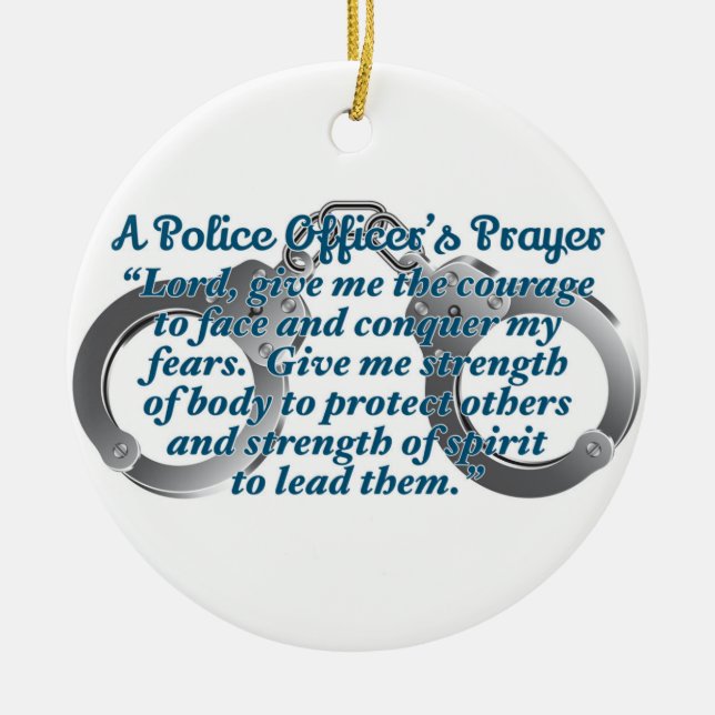 Décoration En Céramique Prière des policiers (Devant)