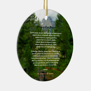 Décoration En Céramique Prière pour la paix