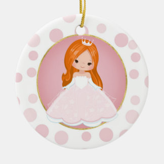 Décoration En Céramique Princesse rose rousse