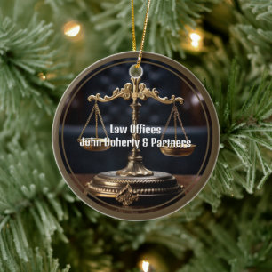 Décoration En Céramique Procureur   Scales de justice