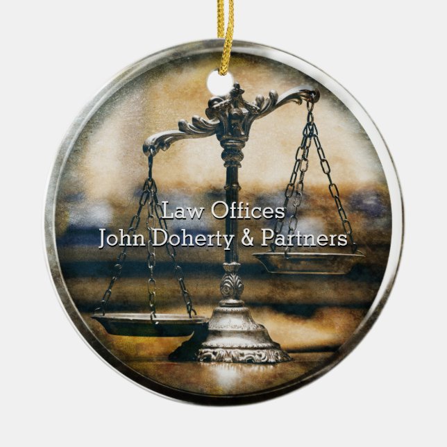 Décoration En Céramique Procureur | Scales de justice (Devant)