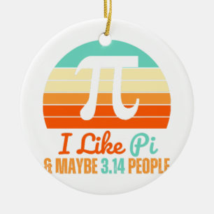 Décoration En Céramique Prof de maths drôle 14 mars Pi Day Merch J'aime
