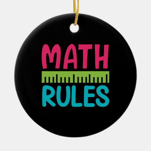 Décoration En Céramique Professeur Cadeaux | Règles mathématiques (Devant)