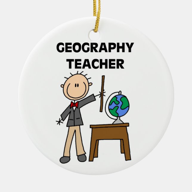 Décoration En Céramique Professeur de géographie (Devant)