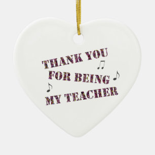 Décoration En Céramique Professeur de musique Merci Appréciation