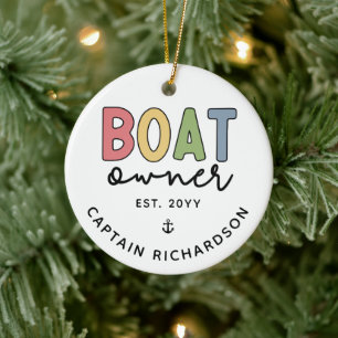 Décoration En Céramique Propriétaire de bateau sur mesure établi Nouveau p