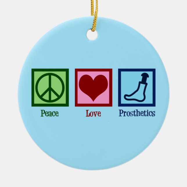 Décoration En Céramique Prosthétiste Paix Amour Prosthétique (Devant)