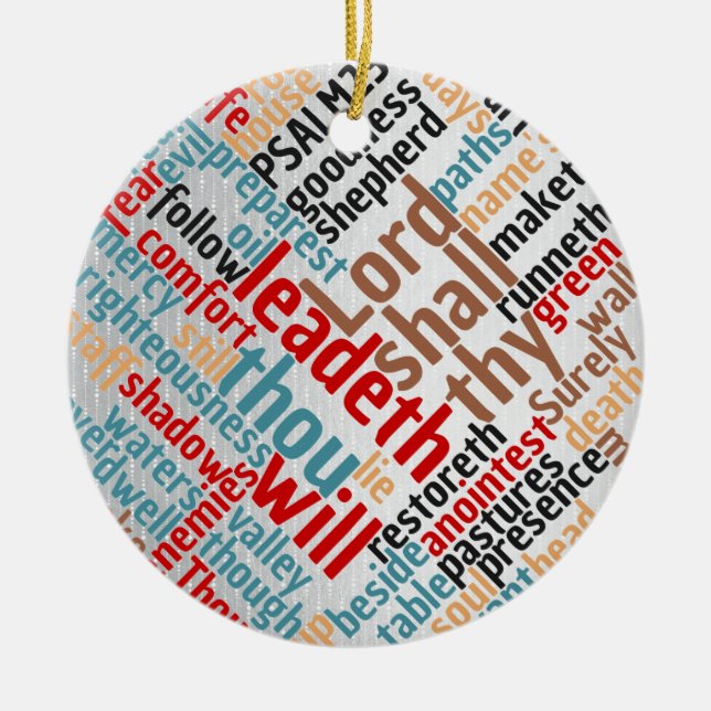 Décoration En Céramique Psaume de Noël chrétien 23 Écriture (Devant)