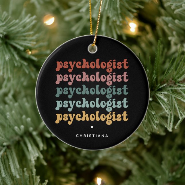 Décoration En Céramique Psychologue Personnalisée Psychologie Rétro (Arbre)