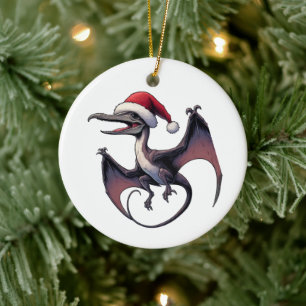 Décoration En Céramique Pterodactyle de Noël