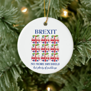 Décoration En Céramique Pudding de Noël   UNION JACK   BREXIT