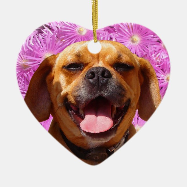 Décoration En Céramique Puggle mignon (Devant)