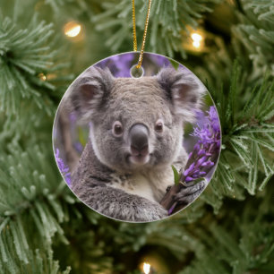 Décoration En Céramique Purple Jacaranda Koala Ours,