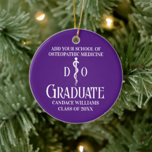 Décoration En Céramique Purple Ostéopathic Médicale School Graduation