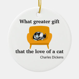 Décoration En Céramique Quel cadeau plus grand que l'amour d'un chat