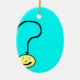Décoration En Céramique question mark emoji, art numérique des enfants :)