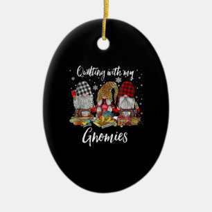 Décoration En Céramique Quilter Avec Mes Gnomies Noël Gnomes Holiday
