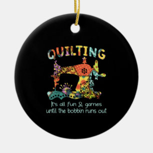 Décoration En Céramique Quilter Son Tout Amusant & Jeu Jusqu'À Ce Que Bobb