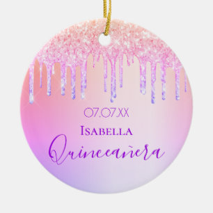 Décoration En Céramique Quinceanera 15e anniversaire parties scintillant r