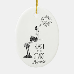 Décoration En Céramique Quote d'inspiration pour les étoiles