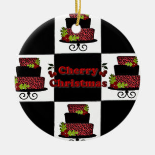 Décoration En Céramique RAB Rockabilly Carreaux de gâteau de Noël
