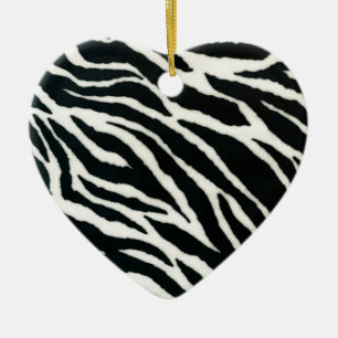 Décoration En Céramique RAB Rockabilly Zebra Imprimer noir et blanc