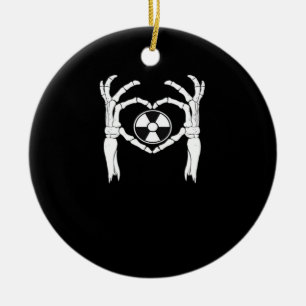 Décoration En Céramique Radiologie X-Ray Tech Coeur en forme de squelette 