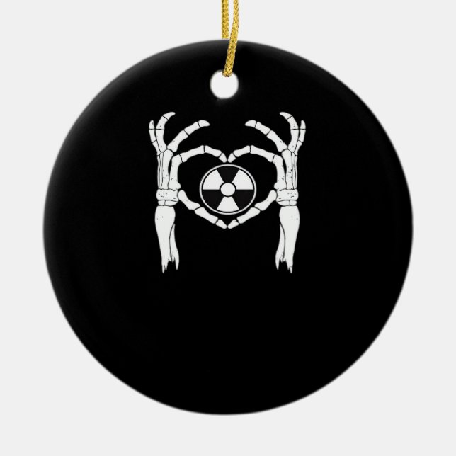 Décoration En Céramique Radiologie X-Ray Tech Coeur en forme de squelette  (Devant)